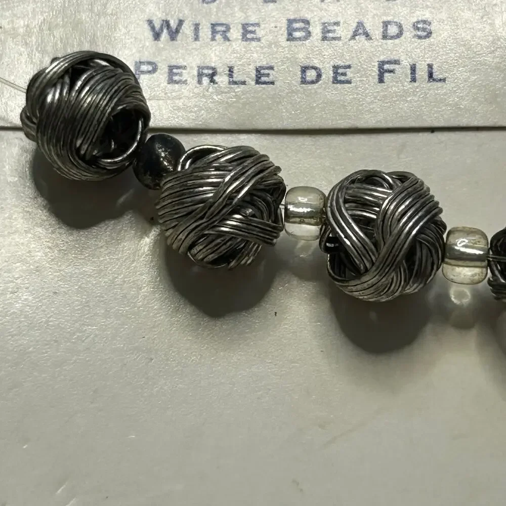 Blue Moon Beads Wire Wrapped Glass Bead Lot 7 Cards